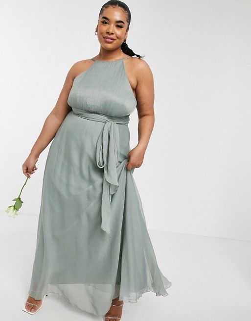 most flattering bridesmaid dress for plus size with sleeves