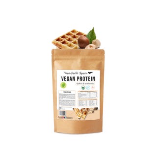 Proteína vegana sabor gofre y avellanas