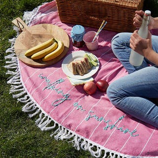 Hand Embroidered Picnic Blanket