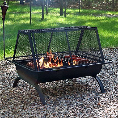36-Inch Wood Fire Pit and Grill