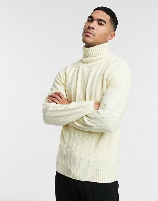 Turtleneck Cable Sweater