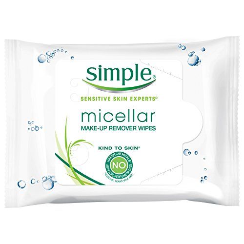 Simple Micellar Facial Wipes Makeup Remover Face Cloths 25 Wipes 4 Count