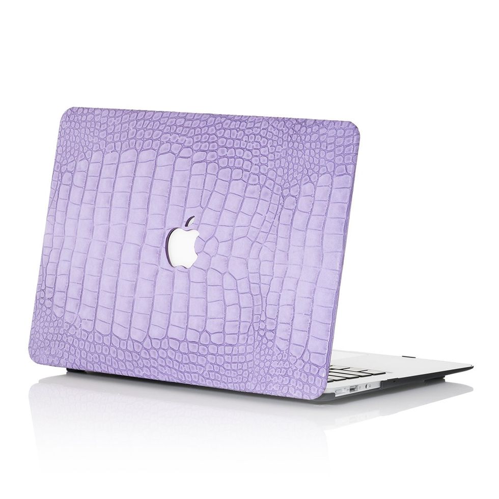 Lavender Faux Crocodile MacBook Case