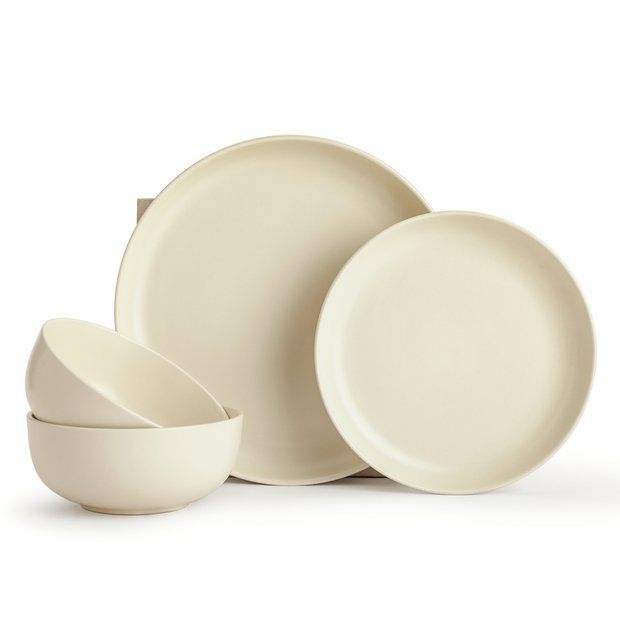 habitat green dinner set