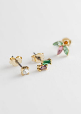 Mismatch Gem Earrings Set