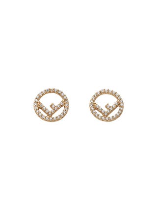 Embellished logo earrings