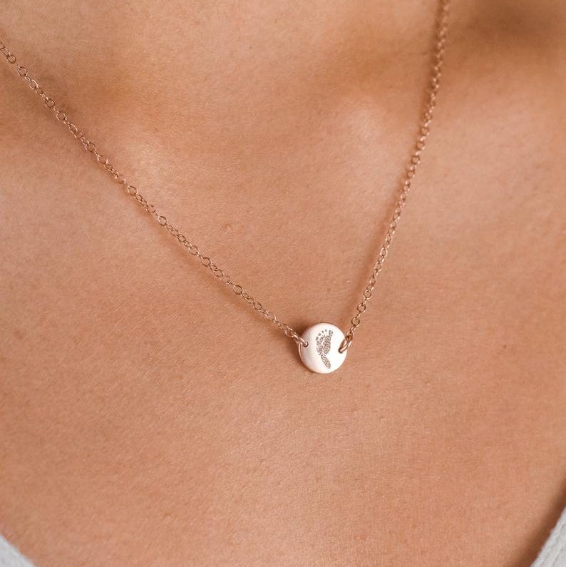 Custom Footprints Necklace for Mother's Day Custom Footprints Necklace for Mother's Day