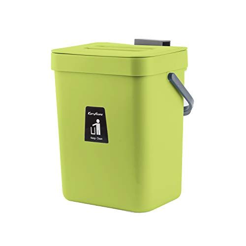 Black Norpro 1 Gallon Ceramic Compost Crock Bin Bucket For Counter Or Under  Sink
