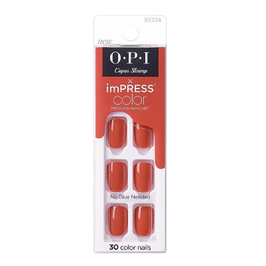 Cajun Shrimp imPRESS Color X OPI Press-On Manicure