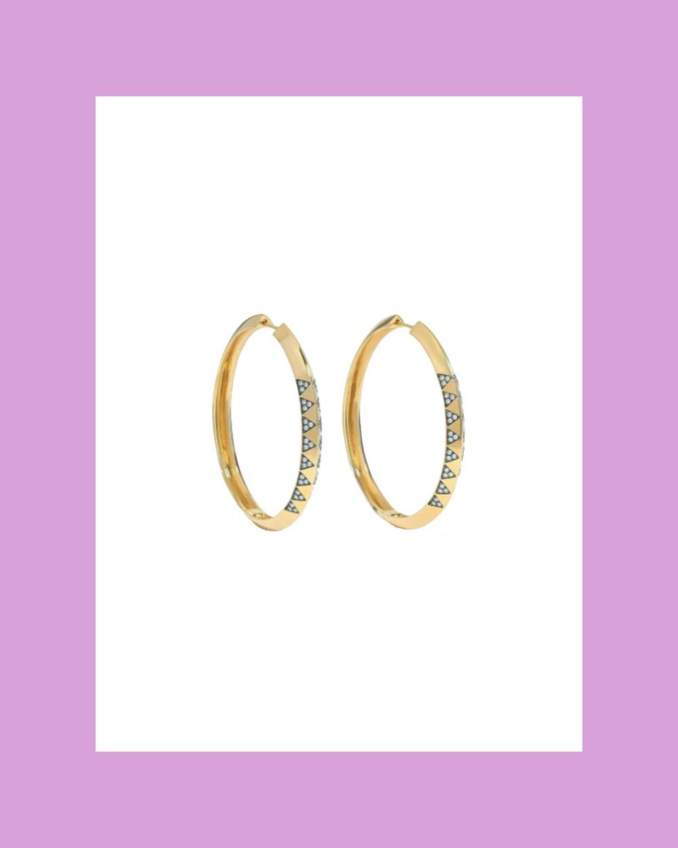 18-Karat Gold Diamond Hoop Earrings