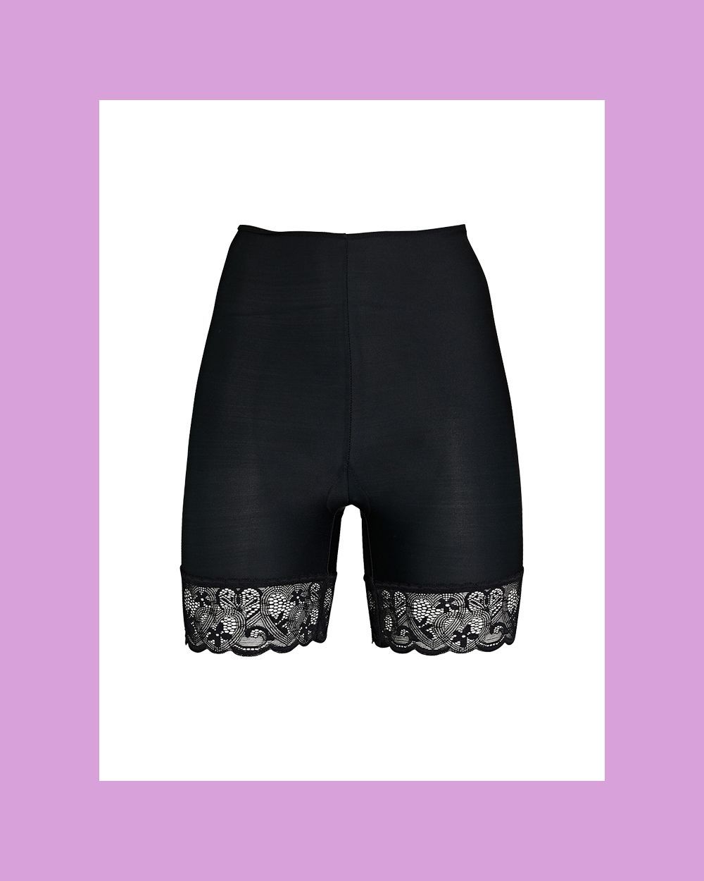 Second Skin Lace-Trimmed Bike Shorts