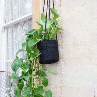 Black Jute Hanging Pot