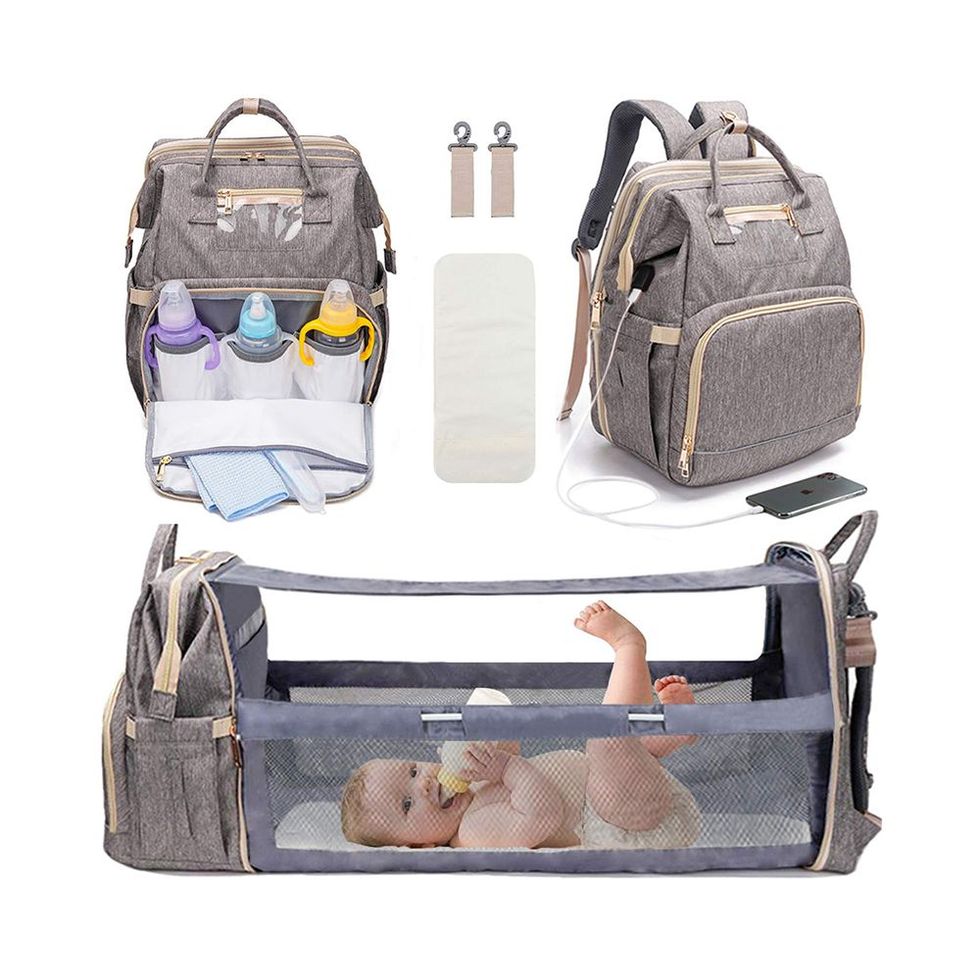 3-in-1 Diaper Bag Backpack With Changing Station