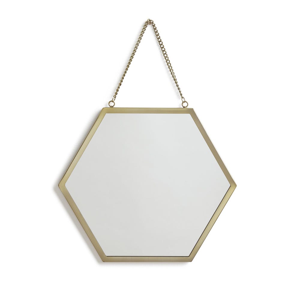 Argos Home Hexagon Chain Mirror - Gold