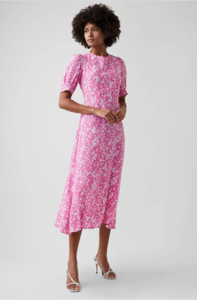 Fresh Ditsy Round Neck Dress