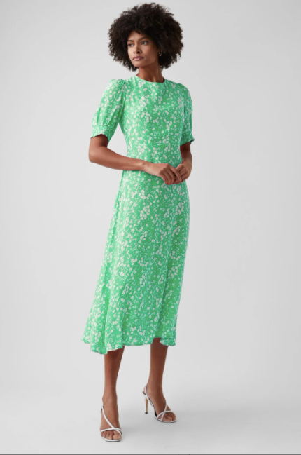 Fresh Ditsy Round Neck Dress