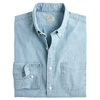 J.Crew Stretch Organic Cotton Chambray Shirt J.Crew Stretch Organic Cotton Chambray Shirt