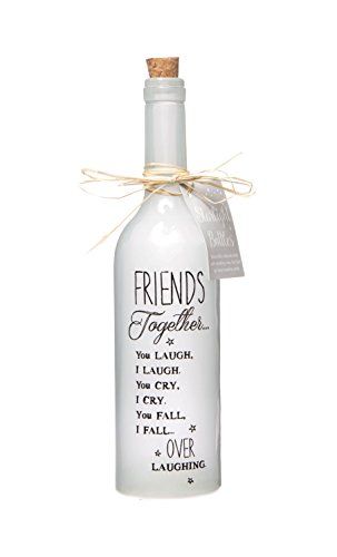 light-up wine bottle with quote Friendship gift