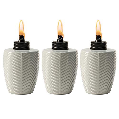 Herringbone Glass Tabletop Torch (Set of 3)