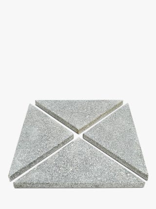 Parasol base: Granite Slabs Parasol Base Weights, 60kg, Pack of 4, Grey