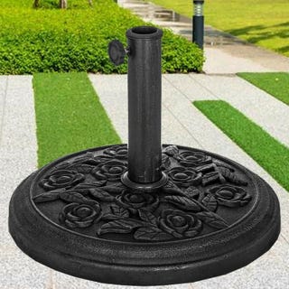 Parasol base: Cast Iron Parasol Patio Umbrella Base Heavy Duty