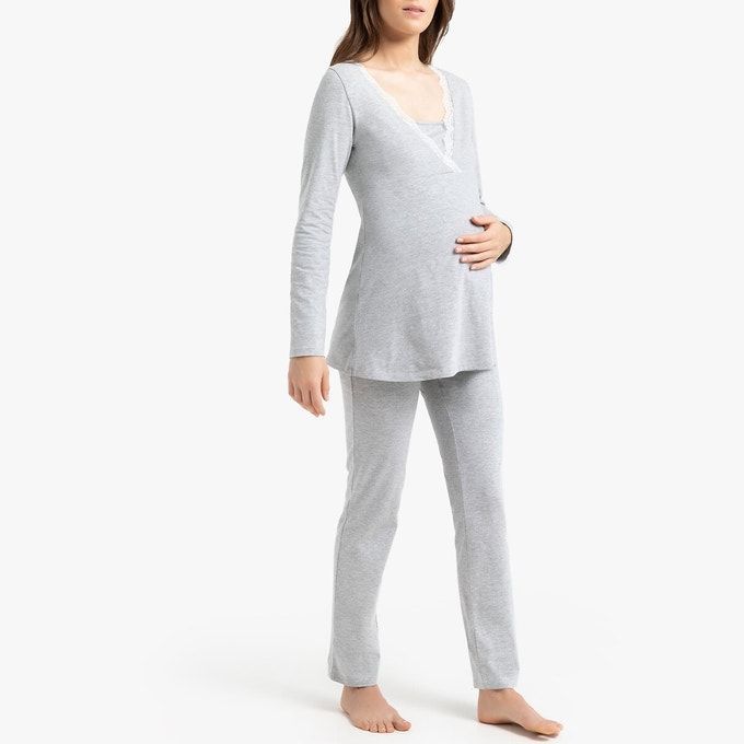 Maternity nightdress nightwear with buttons nursing labour Size UK8-UK18 M116 