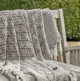 Diamonds Reversible Throw - Grau