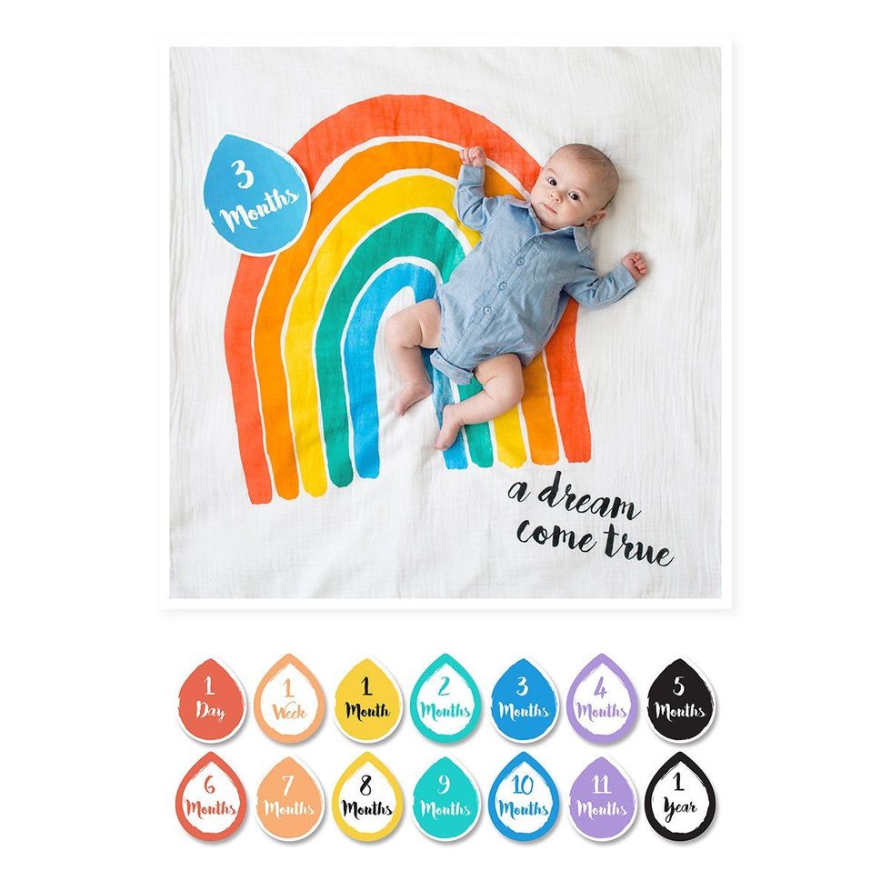 Rainbow Baby Milestone Blanket