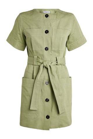 Claudie Pierlot green Belted Mini Dress