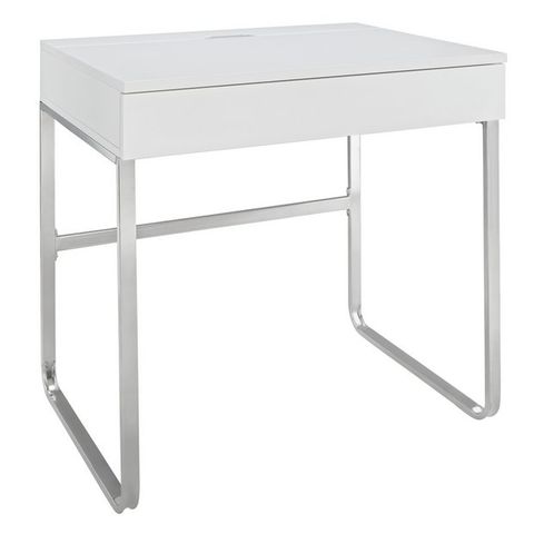 Small Desks For Your Wfh Days In 2022, Thin White Desk With Drawers