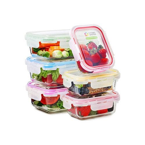 Razab HomeGoods Extra Large Glass Food Storage Containers with Airtight Lid  6 Pc [3 containers with lids] Microwave/Oven/Freezer & Dishwasher