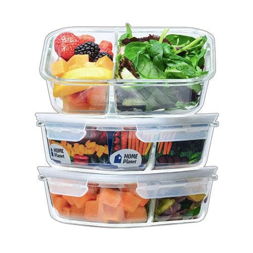 Glass Food Storage Containers with Lids, Glass Meal Prep Containers, P -  PLANET AVENUE