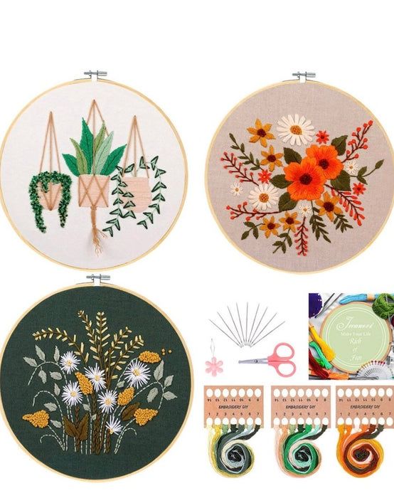Posy Kit, Beginner Embroidery, DIY Embroidery Kit, Learn to
