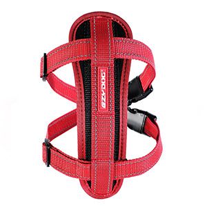 EzyDog Chest Plate Dog Harness Red