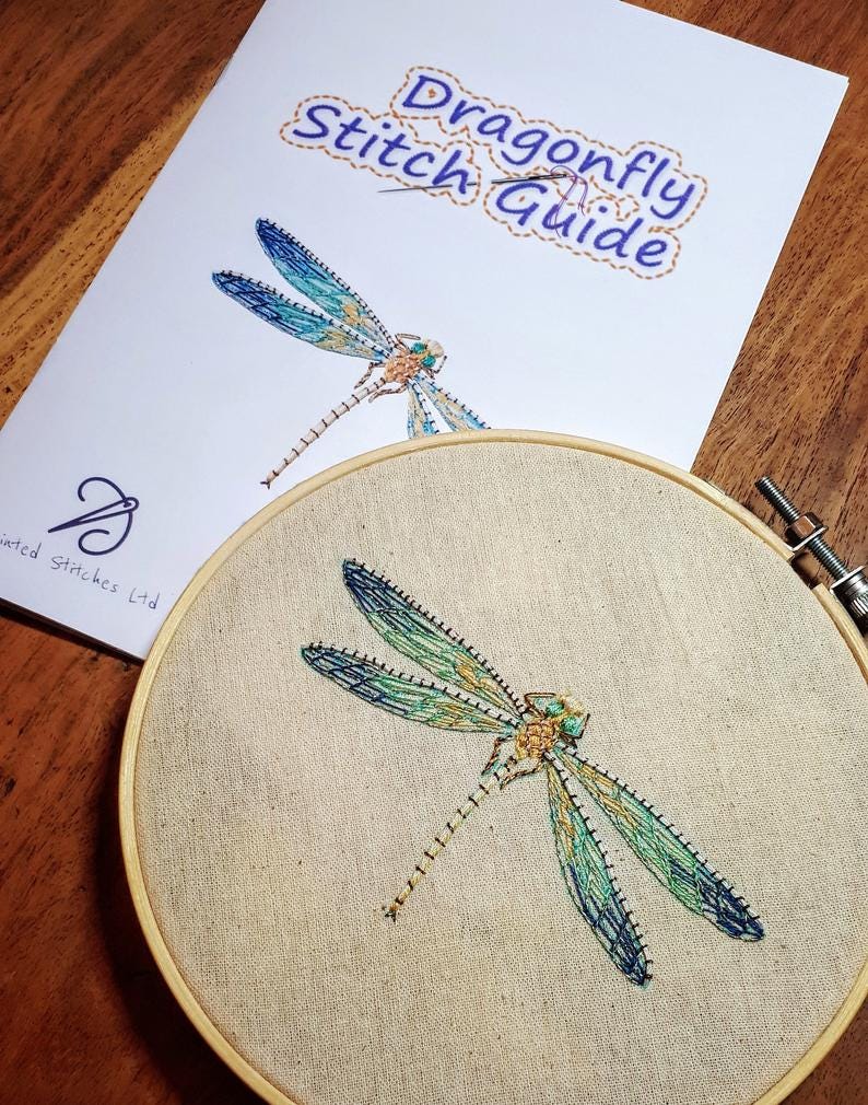 Modern embroidery kit, dragonfly embroidery pattern, easy DIY hoop art, beginner  embroidery kit, easy embroidery, dragonfly decor — I Heart Stitch Art: Beginner  Embroidery Kits + Patterns