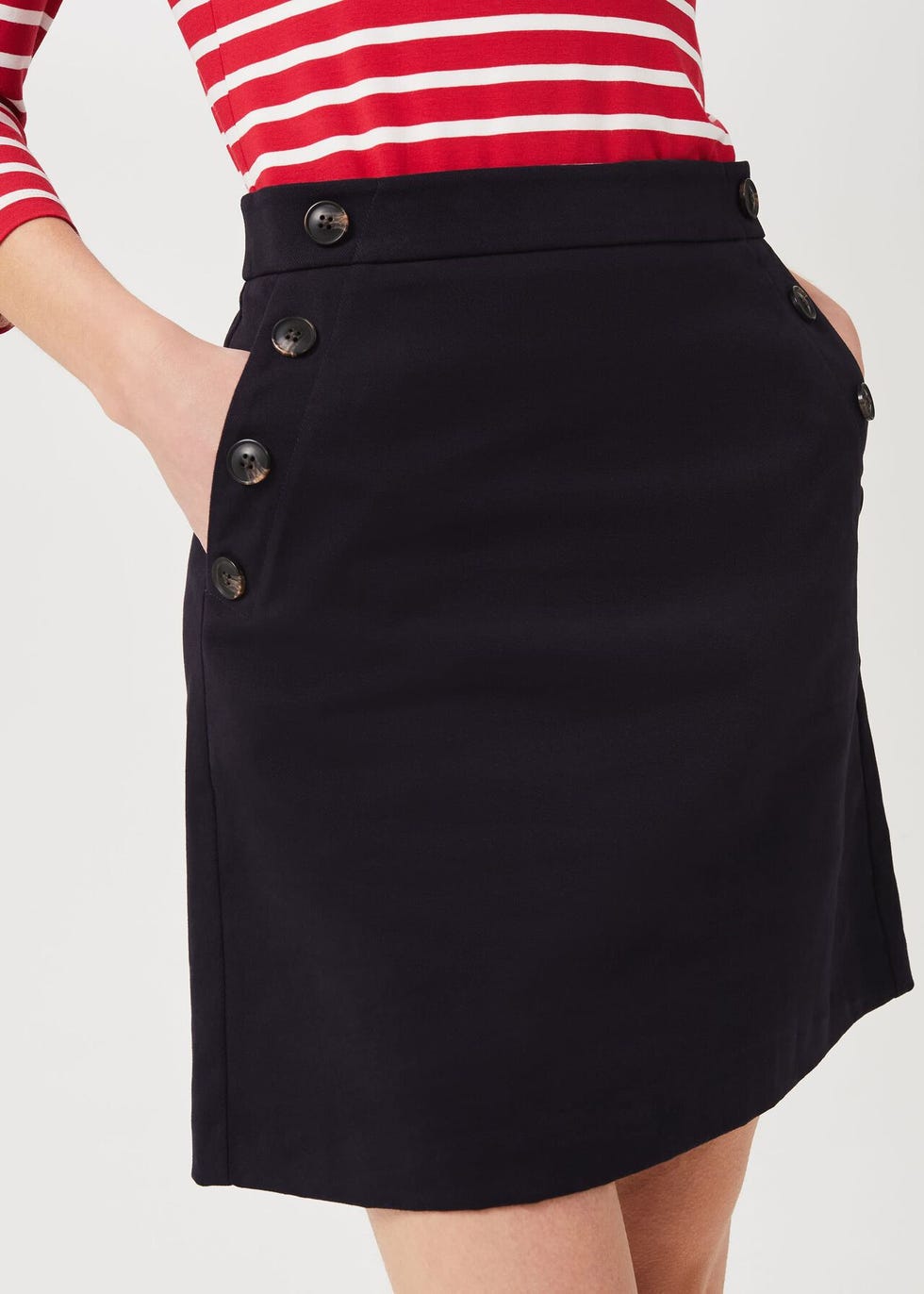 Navy A-Line Skirt