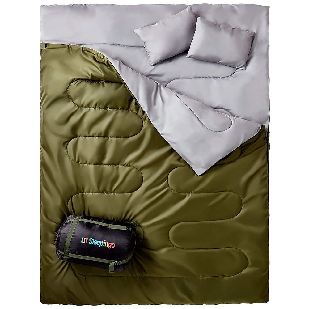 Double Camp Camping Travel Trip Sleeping Bag Sleep Warm Outdoor 70"x59" 