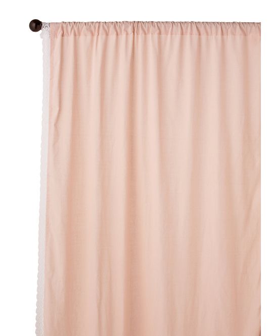 Pink Long Curtains