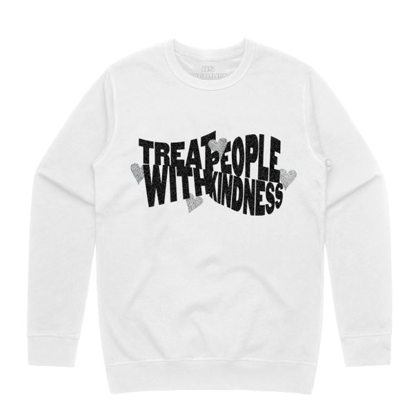 Treat People With Kindness Glitter Crewneck Sweatshirt