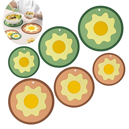 GOLIKEE Silicone Trivet Mats, Set of Six