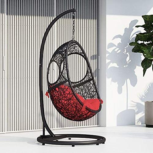 Modern Malaga Black Basket Swing Chair