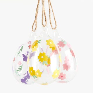 John Lewis & Partners Small Hemp Rose Assorted Glass Decorative Egg John Lewis & Partners Small Hemp Rose Assorted Glass Decorative Egg