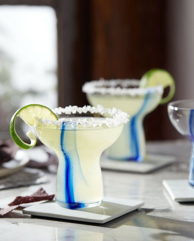 Ribbon Margarita Glass