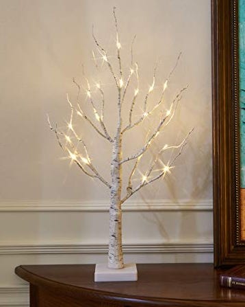 White Tree with Lights