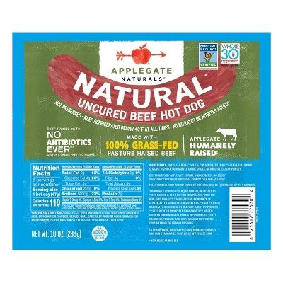 Applegate Farms Uncured Beef Hot Dog 