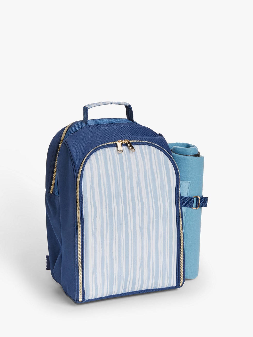 Filled Striped Cooler Backpack & Picnic Rug