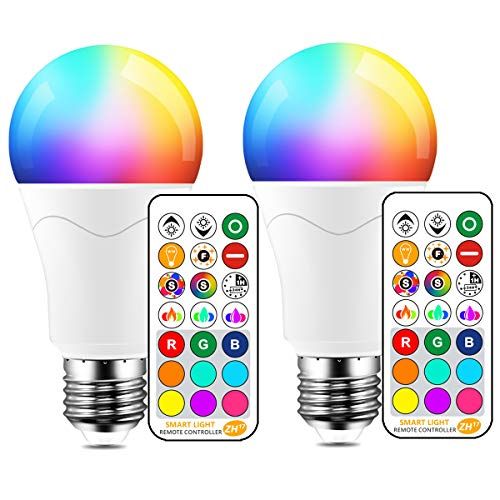 LED Color-Changing Light Bulbs with Remote Control