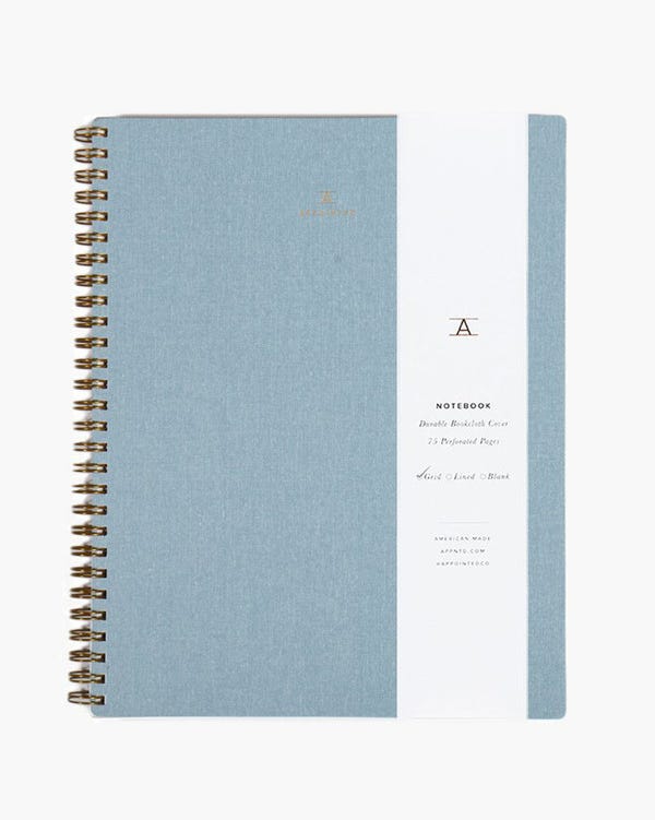 Chambray Blue Lined Notebook