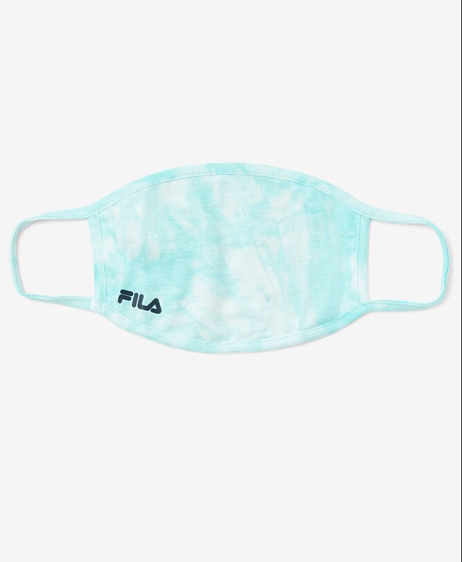Aqua Blue Tie-Dye Face Mask