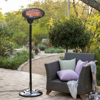 Freestanding electric quartz bulb patio heater 